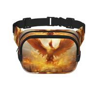 Phayah Red Flame Phoenix Pattern Fanny Waist Packs For Men Women, Waist Bag Hip Pack For Travel Hiking Running Outdoor Sports