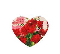 Phayah Red Geraniums Pattern Lavender Scent Car Air Freshener Heart Shape Card Hanging Hanging Scented Card 6 Pcs For Cars Closet Shoe