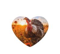 Phayah Red-Headed Turkey Pattern Lavender Scent Car Aroma Heart Shape Hanging Fragrance Tablet Car Interior Fragrance Freshener 4p