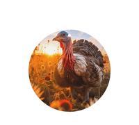 Phayah Red-Headed Turkey Pattern Lavender Scent Car Aroma Round Shape Hanging Fragrance Tablet Car Interior Fragrance Freshener 6p