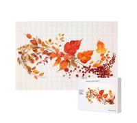 Phayah Red Leaf Berry Puzzles For Adults 300 Pieces For Home Decor Intelligence Development Toys 15.7 X 11"