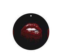 Phayah Red Lips Pattern Lavender Scent Car Air Freshener Round Shape Card Hanging Hanging Scented Card 4 Pcs For Cars Closet Drawer Eliminate