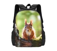 PHAYAH Red Squirrel Pattern Backpack For Women Men Casual Backpack Teen Boys And Girls 16.5 Inch Laptop Bookbag Travel Business