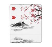 Phayah Red Sun Hill, Japan Pattern Mouse Pad Waterproof Surface & Non-Slip Rubber Base with Stitched Edges Gaming Mouse Mat for Laptop 8.3 X 10.3 in
