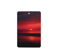 Phayah Red Sunset At Dusk Pattern Lavender Scent Car Aroma Rectangle Hanging Fragrance Tablet Car Interior Fragrance Freshener 6p