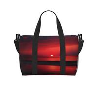 Phayah Red Sunset at Dusk Travel Duffel Bag,Sports Tote Gym Bag,Shoulder Weekender Overnight Bag for Women