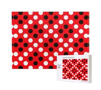 Phayah Red White Polka Dot Pattern Puzzle Unique Jigsaw Wall Art Picture For Home Decoration 500 Pcs