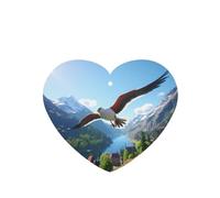 Phayah Red Winged Seagull Pattern Lavender Scent Car Air Freshener Heart Shape Card Hanging Hanging Scented Card 4 Pcs For Cars Closet Drawer