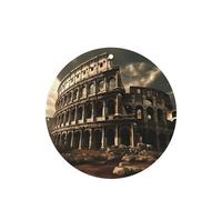 Phayah Remains Of The Roman Colosseum Pattern Lavender Scent Car Aroma Round Shape Hanging Fragrance Tablet Car Interior Fragrance Freshener 6p