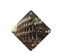 Phayah Remains Of The Roman Colosseum Pattern Lavender Scent Car Aroma Square Hanging Fragrance Tablet Car Interior Fragrance Freshener 4p