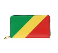 PHAYAH Republic Of Congo Pattern Women'S Wallet Long Clutch Zip Around Travel Leather Purse Large Capacity Credit Card Holder