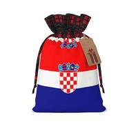 PHAYAH Republic Of Croatia Flag Christmas Gift Bag Drawstring Gift Bag For Birthdays, Anniversaries And Parties, Candy And Storage Bags