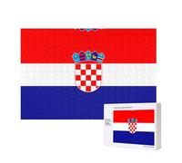 Phayah Republic Of Croatia Flag Puzzles For Adults 300 Pieces For Home Decor Children'S Intelligence Development Toys 15.7 X 11"