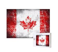 Phayah Retro Canada Flag Jigsaw Puzzles For Adults 300 Pieces.Home Decor Birthday Party For Men Women 15.7 X 11"