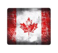 Phayah Retro Canada Flag Pattern Mouse Pads, Portable Wireless Mouse Pad, Non-Slip Rubber Base Laptop Mousepad Smooth Surface for Office & Travel 10 X 12 Inch