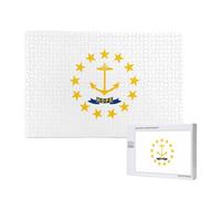 Phayah Rhode Island State Flag Pattern Puzzle Unique Jigsaw Wall Art Picture for Home Decoration 1000 Pcs