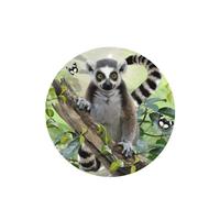 Phayah Ringtailed Lemur Pattern Lavender Scent Car Air Freshener Round Shape Card Hanging Hanging Scented Card 4 Pcs For Cars Closet Drawer Eliminate