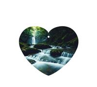 Phayah River In The Forest Pattern Lavender Scent Car Aroma Heart Shape Hanging Fragrance Tablet Car Interior Fragrance Freshener 6p