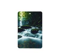 Phayah River In The Forest Pattern Lavender Scent Car Aroma Rectangle Hanging Fragrance Tablet Car Interior Fragrance Freshener 4p