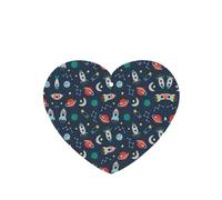 Phayah Rocket Clipart Space Ship Pattern Lavender Scent Car Air Freshener Heart Shape Card Hanging Hanging Scented Card 4 Pcs For Cars Closet Shoe