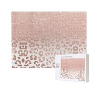 Phayah Rose Gold Glitter Puzzles For Adults 500 Pieces For Home Decor Intelligence Development Toys 20.4 X 15"