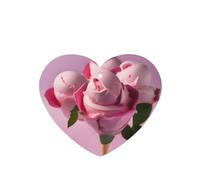 Phayah Rose Ice Cream Pattern Lavender Scent Car Aroma Heart Shape Hanging Fragrance Tablet Car Interior Fragrance Freshener 6p