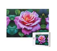 Phayah Roses Bloom Puzzles 300 Piece For Jigsaw Puzzle Wooden Puzzle For Family Friend Home Decor Wall Art 15.7 X 11 In