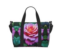 Phayah Roses Bloom Travel Duffel Bag,Sports Tote Gym Bag,Shoulder Weekender Overnight Bag for Women