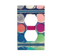 Phayah Round Color Palette Pattern Wall Plateoutlet Cover, Decorative Wall Plate Size 4.5x2.76 Inches For Residential And Commercial Areas