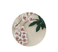 Phayah Round Shape Car Air Fresheners Cards 4 Pcs Bell Orchid Pattern Auto Aromatherapy Tablets Hanging Scented Card - Lavender Scent