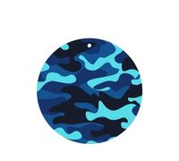 Phayah Round Shape Car Air Fresheners Cards 4 Pcs Blue Camouflage Pattern Auto Aromatherapy Tablets Hanging Scented Card - Lavender Scent