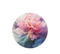 Phayah Round Shape Car Air Fresheners Cards 4 Pcs Cloud Smoke Flower Pattern Auto Aromatherapy Tablets Hanging Scented Card - Lavender Scent
