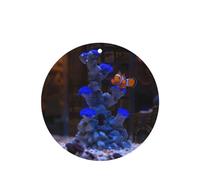Phayah Round Shape Car Air Fresheners Cards 4 Pcs Clown Fish By The Reef Pattern Auto Aromatherapy Tablets Hanging Scented Card - Lavender Scent