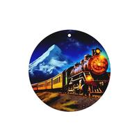 Phayah Round Shape Car Air Fresheners Cards 4 Pcs Colorful Steam Train Pattern Auto Aromatherapy Tablets Hanging Scented Card - Lavender Scent