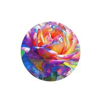 Phayah Round Shape Car Air Fresheners Cards 4 Pcs Colorful Streaming Roses Pattern Auto Aromatherapy Tablets Hanging Scented Card - Lavender Scent