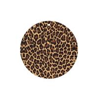 Phayah Round Shape Car Air Fresheners Cards 4 Pcs Cool Cheetah Leopard Pattern Auto Aromatherapy Tablets Hanging Scented Card - Lavender Scent