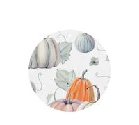 Phayah Round Shape Car Air Fresheners Cards 4 Pcs Fall Watercolor Pumpkins Pattern Auto Aromatherapy Tablets Hanging Scented Card - Lavender Scent