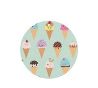 Phayah Round Shape Car Air Fresheners Cards 4 Pcs Ice Cream Cones Pattern Auto Aromatherapy Tablets Hanging Scented Card - Lavender Scent