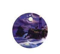 Phayah Round Shape Car Air Fresheners Cards 4 Pcs Moonlight Lighthouse Pattern Auto Aromatherapy Tablets Hanging Scented Card - Lavender Scent