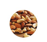 Phayah Round Shape Car Air Fresheners Cards 4 Pcs Nutmeg Pattern Auto Aromatherapy Tablets Hanging Scented Card - Lavender Scent