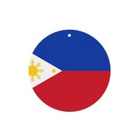 Phayah Round Shape Car Air Fresheners Cards 4 Pcs Philippine Flag Pattern Auto Aromatherapy Tablets Hanging Scented Card - Lavender Scent