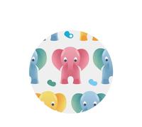 Phayah Round Shape Car Air Fresheners Cards 4 Pcs Plastic Elephant Pattern Auto Aromatherapy Tablets Hanging Scented Card - Lavender Scent