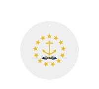 Phayah Round Shape Car Air Fresheners Cards 4 Pcs Rhode Island State Flag Pattern Auto Aromatherapy Tablets Hanging Scented Card - Lavender Scent