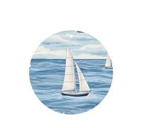 Phayah Round Shape Car Air Fresheners Cards 4 Pcs Sailboat Sailing Pattern Auto Aromatherapy Tablets Hanging Scented Card - Lavender Scent