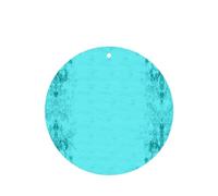 Phayah Round Shape Car Air Fresheners Cards 4 Pcs Teal Blue Pattern Auto Aromatherapy Tablets Hanging Scented Card - Lavender Scent