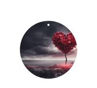 Phayah Round Shape Car Air Fresheners Cards 6 Pcs A Tree Of Love Pattern Aromatherapy Tablets Hanging Scented Card - Lavender Scent Eliminate Odor