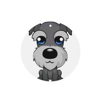 Phayah Round Shape Car Air Fresheners Cards 6 Pcs Adorable Schnauzer Pattern Aromatherapy Tablets Hanging Scented Card - Lavender Scent Eliminate Odor