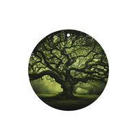 Phayah Round Shape Car Air Fresheners Cards 6 Pcs Ancient Trees Pattern Auto Aromatherapy Tablets Hanging Scented Card - Lavender Scent