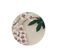 Phayah Round Shape Car Air Fresheners Cards 6 Pcs Bell Orchid Pattern Aromatherapy Tablets Hanging Scented Card - Lavender Scent Eliminate Odor