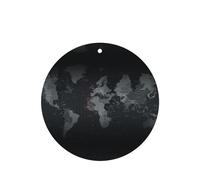 Phayah Round Shape Car Air Fresheners Cards 6 Pcs Black World Map Pattern Aromatherapy Tablets Hanging Scented Card - Lavender Scent Eliminate Odor